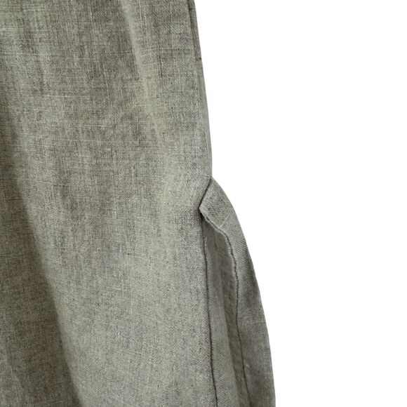 Eileen Fisher Large Organic Linen Button Up Vest Tank Top Brown Tie Back Womens - Picture 9 of 11